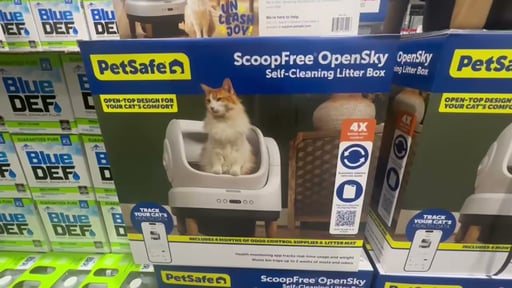 PetSafe ScoopFree OpenSky Self-Cleaning Cat Litter Box Bundle with Liners, Deodorizer, Mat & App