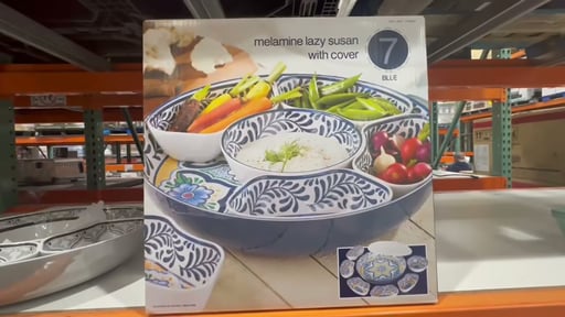 Melamine 15" 7-Piece Lazy Susan with Lid