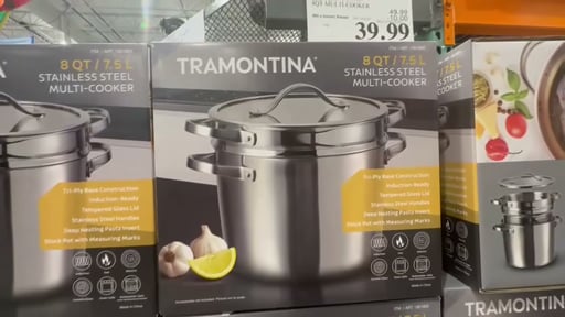 Tramontina Stainless Steel 8-Quart Multi-Cooker with Pasta Insert