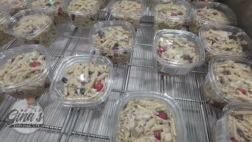 Greek Pasta Salad with Rotisserie Chicken and Dressing (Per Lb)