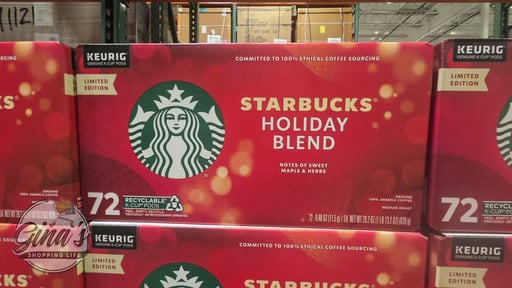 Starbucks Holiday Blend Medium Roast 72 CT K-Cup Pods