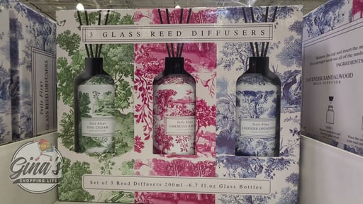 Toile Fleur 3-Piece Glass Reed Diffuser Set