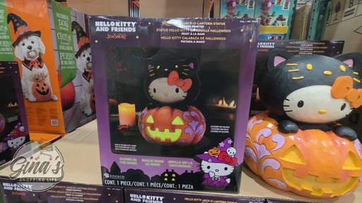 Hello Kitty 15" Jack-O-Lantern Glow in the Dark Figurine by Jim Shore