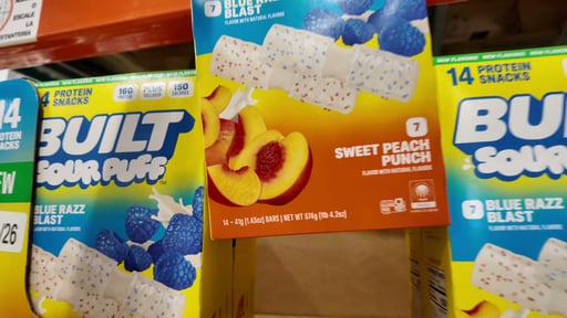 BUILT Sour Puff Variety Pack, 14 Count / 1.45 oz