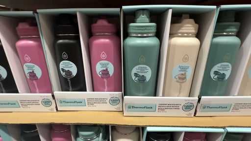 ThermoFlask 32 oz Stainless Steel Water Bottle, 2-Pack