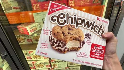 Chipwich Vanilla Chocolate Chip Ice Cream Sandwiches