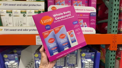 Lume Whole Body Deodorant 3-Pack — 2x 2.6 oz and 1x 0.5 oz Set