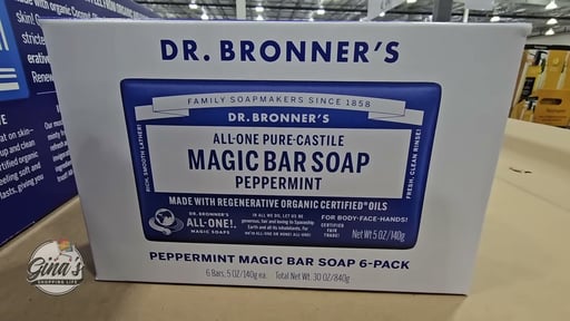 Dr. Bronner's Peppermint Bar Soap 6/5oz Bars
