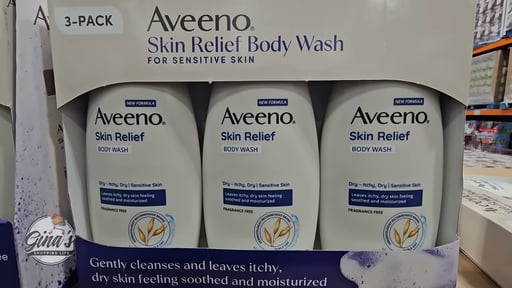 Aveeno Skin Relief Body Wash, 18 fl oz, 3-Pack
