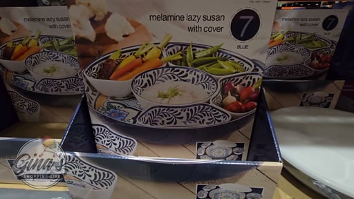 Melamine 15" 7-Piece Lazy Susan with Lid