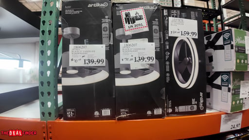 Artika Austin 23" LED Fandelier with Downlight, Matte Black