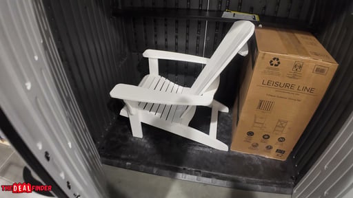 Leisure Line Fanback Adirondack Chair in Gray/White