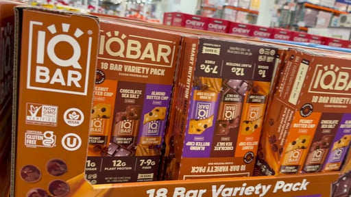 IQBAR Plant Protein Bar Variety 18 Count Box