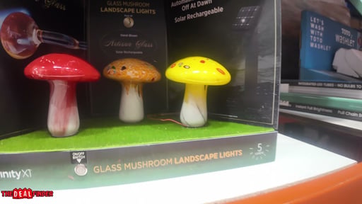 Infinity X1 Solar Glass Mushroom Lights 3-Pack