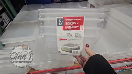 Cambro 6.3 Qt. Translucent Food Pan with Lid, 3-Pack