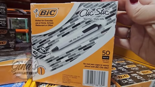 BIC Clic Stic Retractable Ballpoint Pen, Black Ink, 50-Count