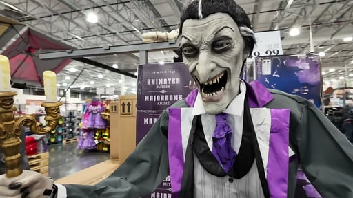 6' Animated Vampire Butler with LED Eyes & Sound