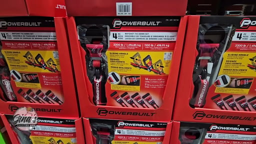 Powerbuilt Ratchet Tie Downs 4-Piece 1.5" x 16'