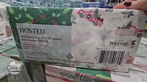 Hosted Holiday Napkin 200 CT