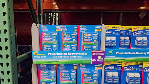 Claritin Children's Dye-Free Chewable 5mg Grape Tablet 80 Count