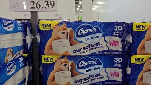 Charmin Ultra Soft 835 Sq Ft 30 Roll / 213 Sheets