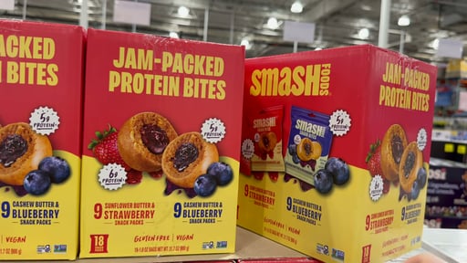 Smash Foods Strawberry/Blueberry Variety Pack, 18 x 1.8 oz