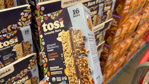 Tosi Organic Crunchy Bars Snack Variety Pack 16 Count