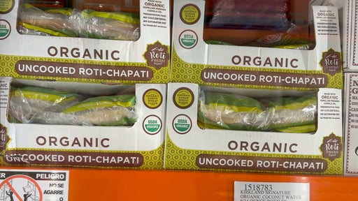 Organic Roti Fresh Uncooked Chapati 36 Count (4.31 lbs)