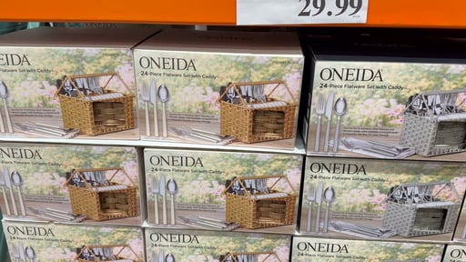 Oneida 24-Piece Flatware Set with Caddy