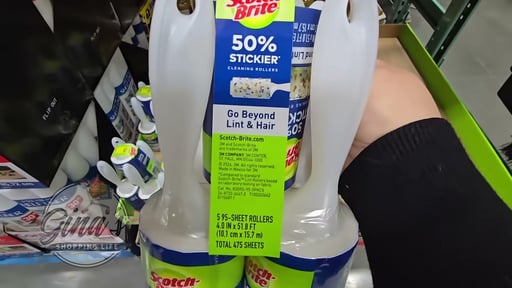3M Scotch-Brite Lint Roller 50% Stickier 5-Pack, 95 Sheets per Roller