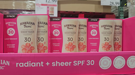 Hawaiian Tropic Sheer Touch Lotion Sunscreen SPF 30, 10.8 fl oz, 2-Pack