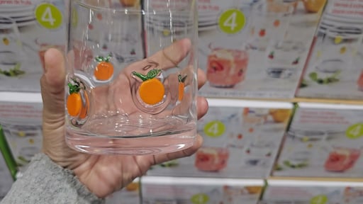 Pandex 14oz Fruit Icon Glass 4-Pack