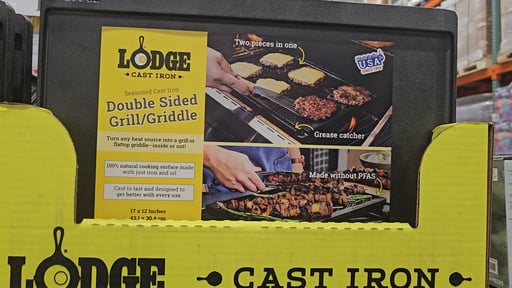 Lodge Seasoned Cast Iron Reversible Grill/Griddle