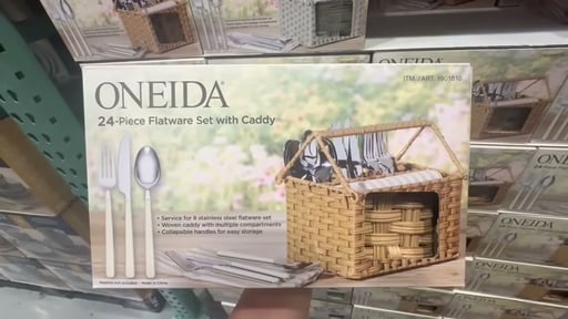Oneida 24-Piece Flatware Set with Caddy