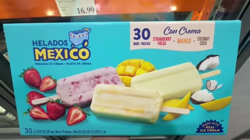 Helados Mexico Ice Cream Bars 30 Count Box