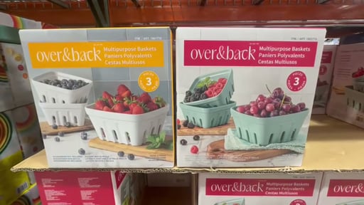 over&back 3-Piece Multipurpose Baskets