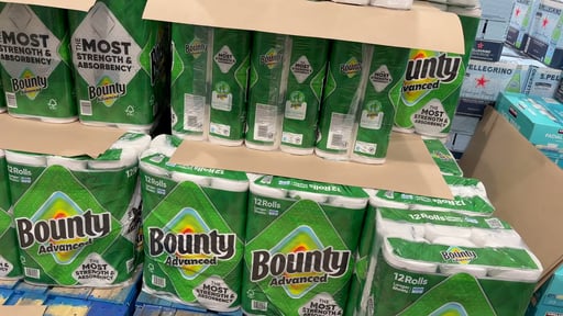 Bounty Advanced Paper Towel 669 sq ft 12 Rolls / 103 Sheets