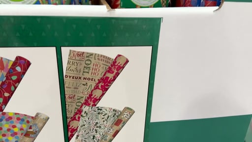 Kirkland Signature Wrapping Paper 3 Rolls 270 Sq. Feet Total