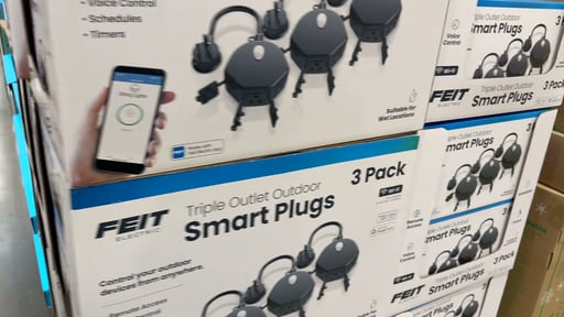 Feit Electric Triple Outlet Outdoor Smart Plug, 3-Pack
