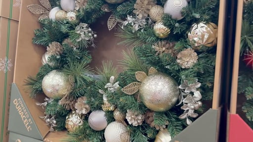30" Decorated Wreath with Pre-Lit Micro LED Lights