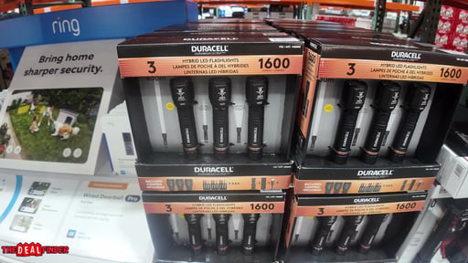 Duracell Durabeam Ultra 1600 Lumen Hybrid LED Flashlight, 3-Pack