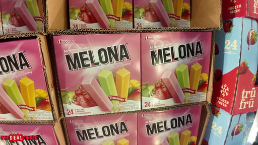 Melona Ice Bars Mango/Strawberry/Melon 24 Count, 2.7 oz Each