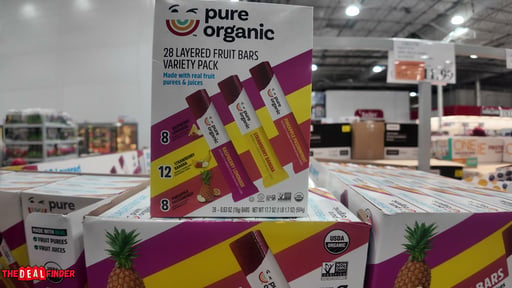 Pure Organic Layered Fruit Bars, Variety Pack, 28 Count, 0.63 oz Each