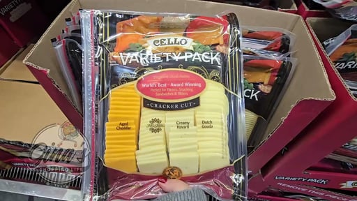 Cello Cracker Cut Sliced Cheese Tray