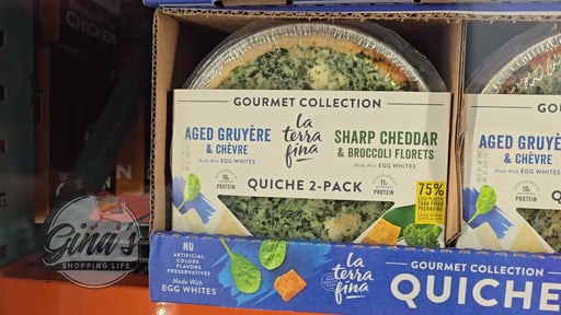 La Terra Fina Quiche Variety Pack, Aged Gruyère & Chèvre and Sharp Cheddar & Broccoli Florets, 2 Count, 23 oz Each