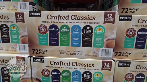 Keurig Crafted Classics Medium & Dark Roast K-Cup Pods Variety Pack, 72 Count