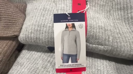 Modern Ambition Women's 1/4 Zip Cozy Sweater