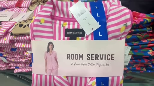 Room Service Women's Short Sleeve Notch Collar Pajama Set