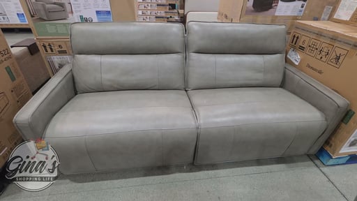 Henredon Keira Leather Power Sofa with Power Headrests