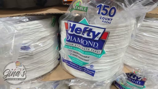 Hefty Diamond 10-5/8" Dinner Plates, 150 Count